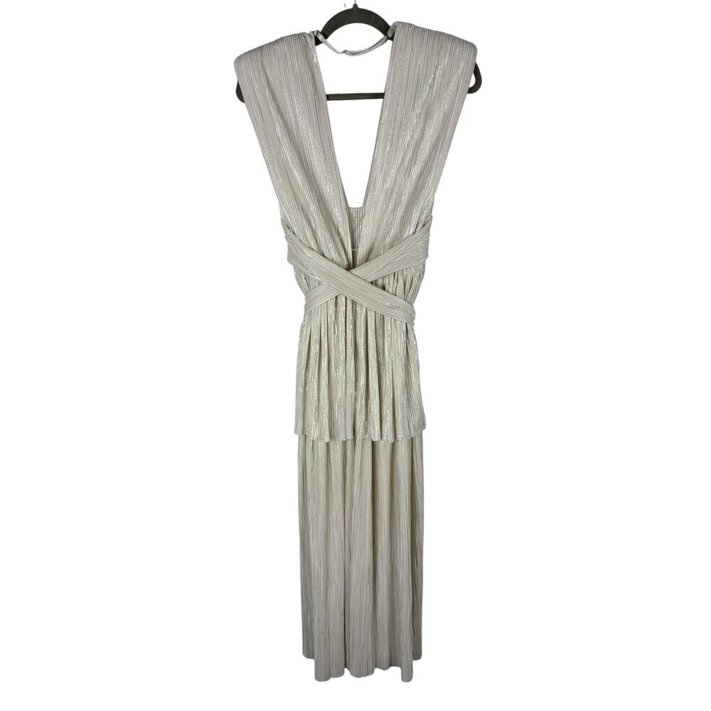 Sabina Musayev Ophelia Dress Pleated Shimmer Bridal Cocktail Party Regency S - Picture 8 of 11